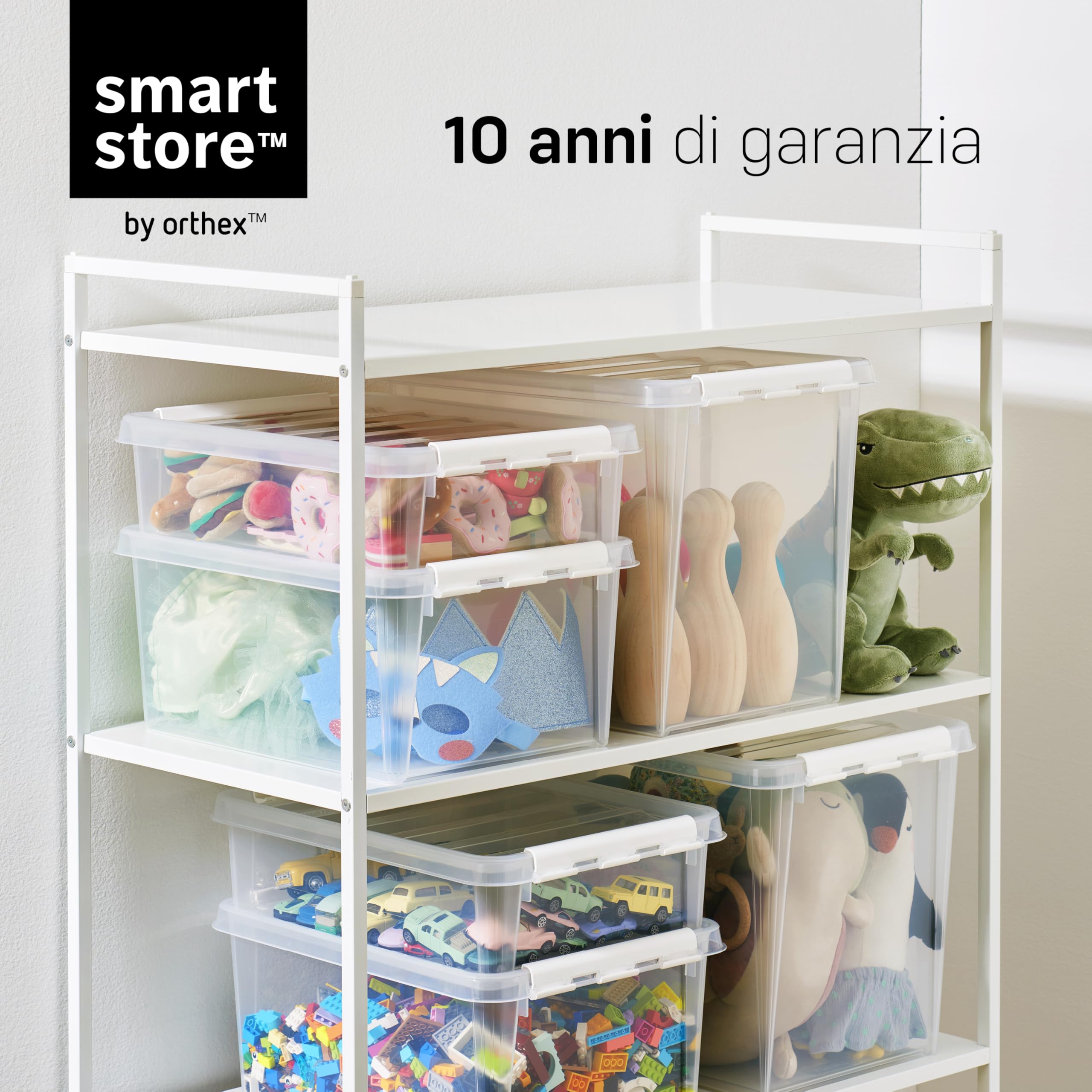 Scatole Portaoggetti 1,5L Con Coperchio - Set Di 8, Impilabili, Senza BPA, Per Alimenti E Oggetti - Foto 7