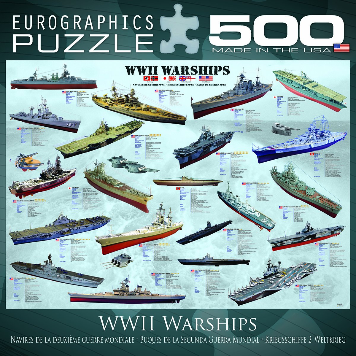 John Biccard 「War and Peace」 オブジェ　2体セット Amazon.com: World War II Warships Puzzle, 500-Piece : Eurographics