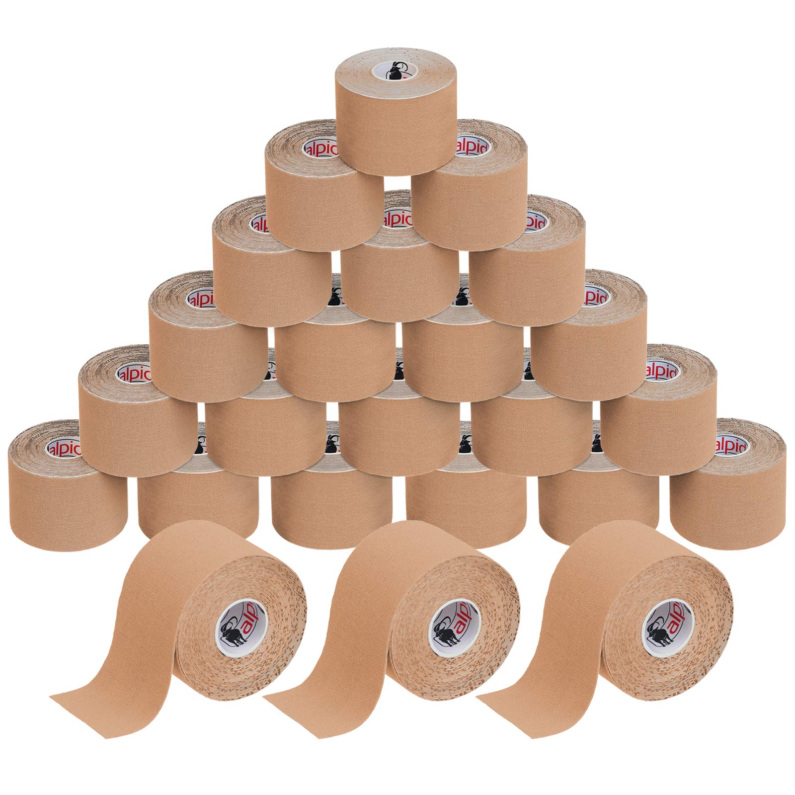 ALPIDEX Cinta Kinesiológica 24 Rollos Deportiva Fisioterapia Muscular
