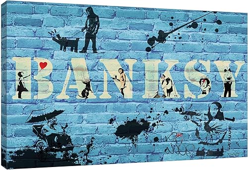 Miniatura 17 de Jaxson Rea Lienzo envuelto en galería de globos retro de Banksy B, 24 x 36 pulgadas Rosa salmón,Chica Globo: Verano De