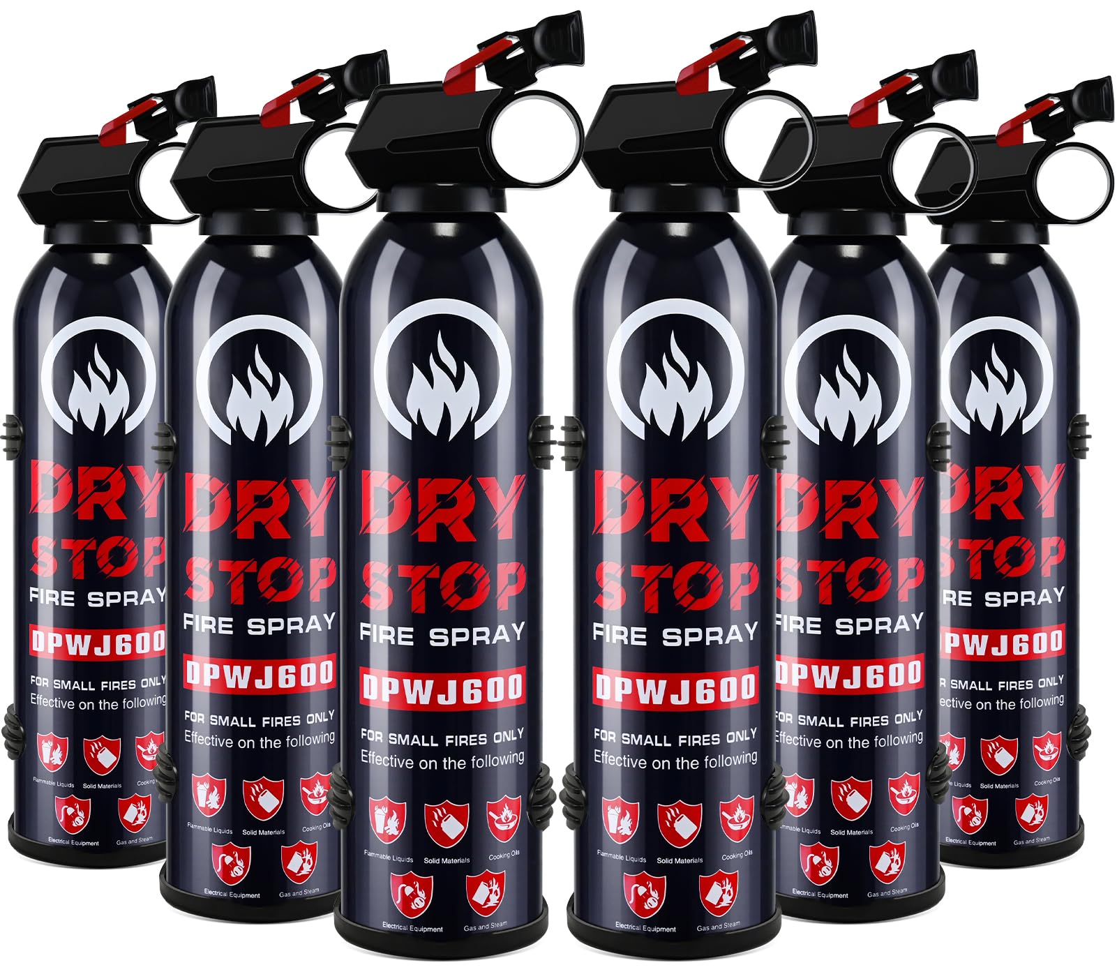 6PCS Fire Extinguisher for Home - Dry Stop Fire Extinguisher Spray, 600g Dry Chemical Fire Extinguisher for Kitchen, Car & Home | Portable, Fights