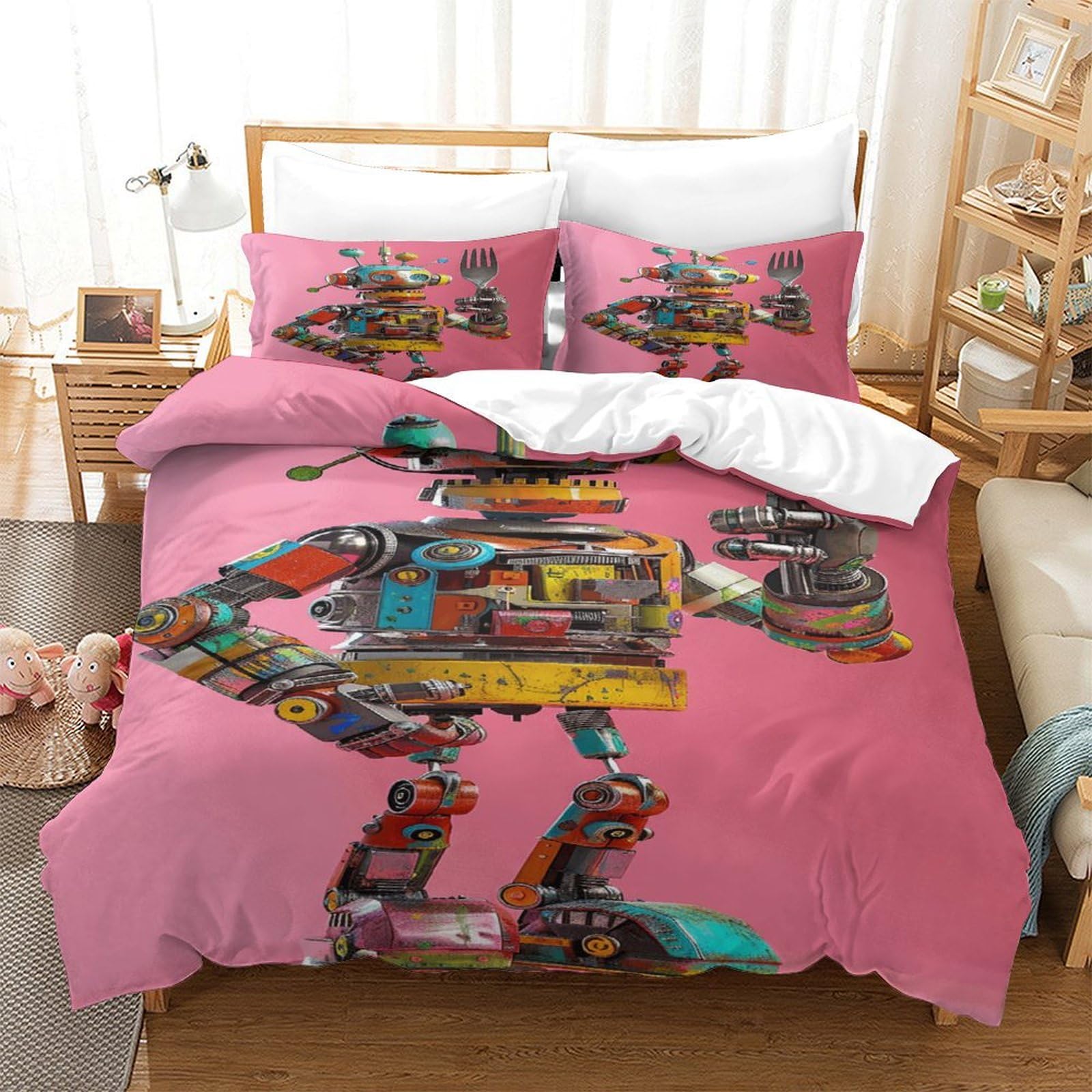 P1S9U7W5Y Urban Graffiti 3D Printed Duvet Cover Set 3pcs Microfiber Contemporary Bedding Set King（220x240cm）