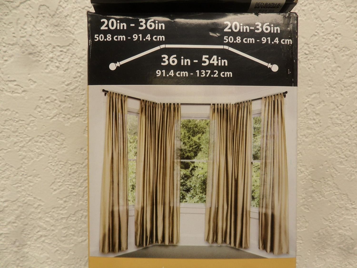 Umbra Bayview Drapery Rod System for Bay Windows, Metallic Nickel