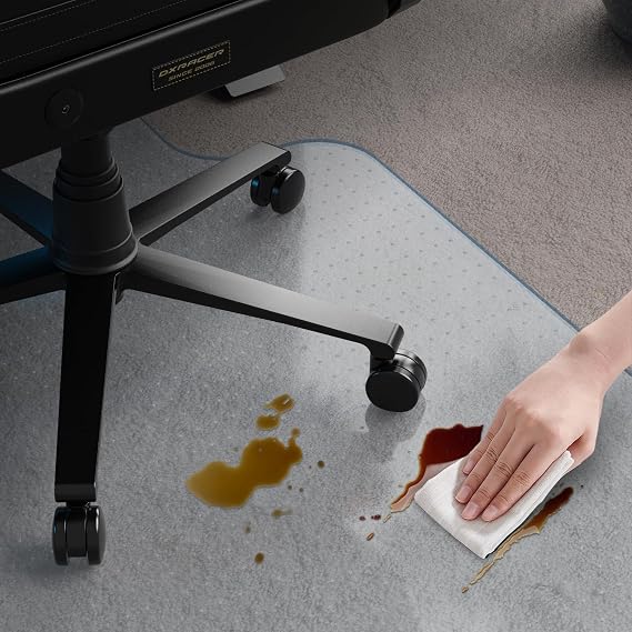DXRacer Office Chair Mat for Floor Protector, Heavy Duty Computer Desk Rolling Gaming Chairs Mat (PVC, Clear)