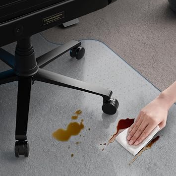 DXRacer Office Chair Mat for Floor Protector, Heavy Duty Computer Desk Rolling Gaming Chairs Mat (PVC, Clear)