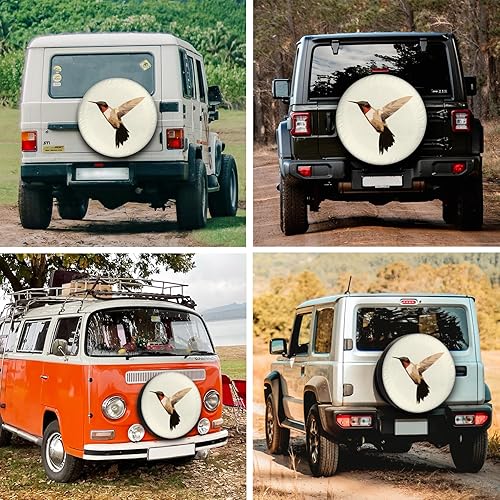 Miniatura 3 de Cubierta para neumático de caravana, colibrí, a prueba de polvo, resistente a la intemperie, ajuste universal para remolque, RV, SUV, camión,