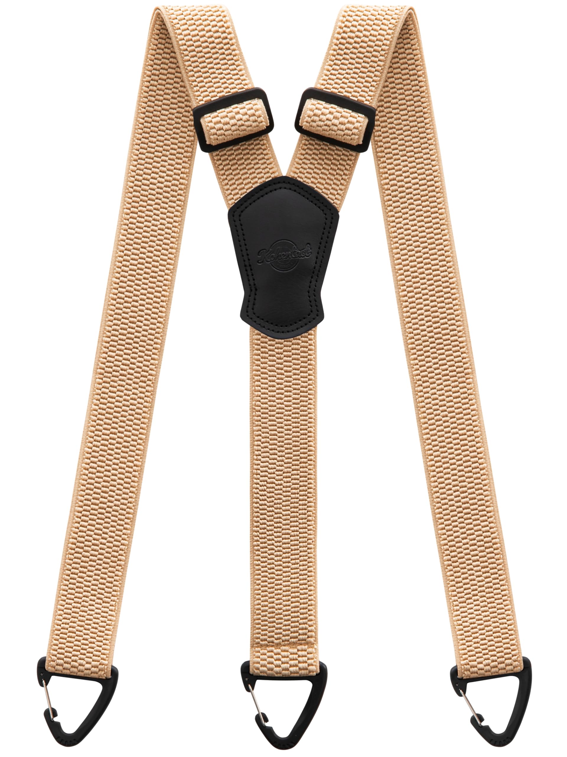Kohentact Bretelle per Uomo Extra Resistente 3,8 cm – Ideali per Pantaloni da Lavoro, Sci e Salopette, con 3 Passanti a Bottone e Indossabili Sotto i Vestiti