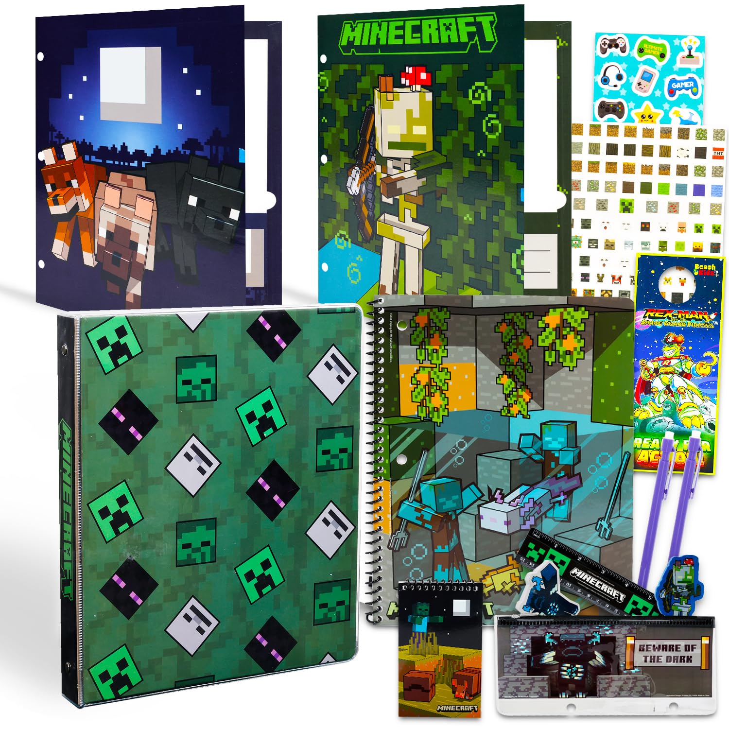 minecraft card binder Mega Starter Pack Opening! It includes wide Pokemon 4-Pocket Large Card Binder
