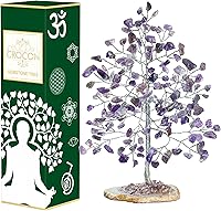 Vista 40 de Rose Quartz Gemstone Tree of LifeNatural Reiki Crystals Gemstone Chakra Tree for Positive Energy, Geode Agate Slice Base, Feng Shui Decor, Good