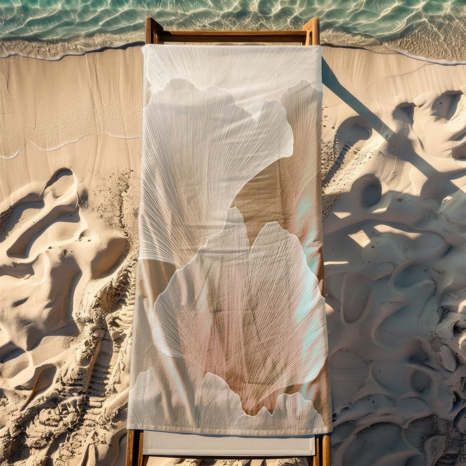 Générique Serviette Microfibre Plage Modèle Beige Marron Clair