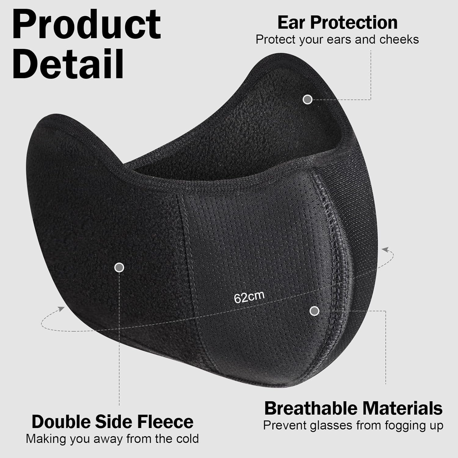 9 Pack Winter Half Face Mask Motorcycle Face Balaclava for Men Half Ski Mask for Running Riding Snowboarding Motorcycle Hiking and Outdoor Activities - Image 2