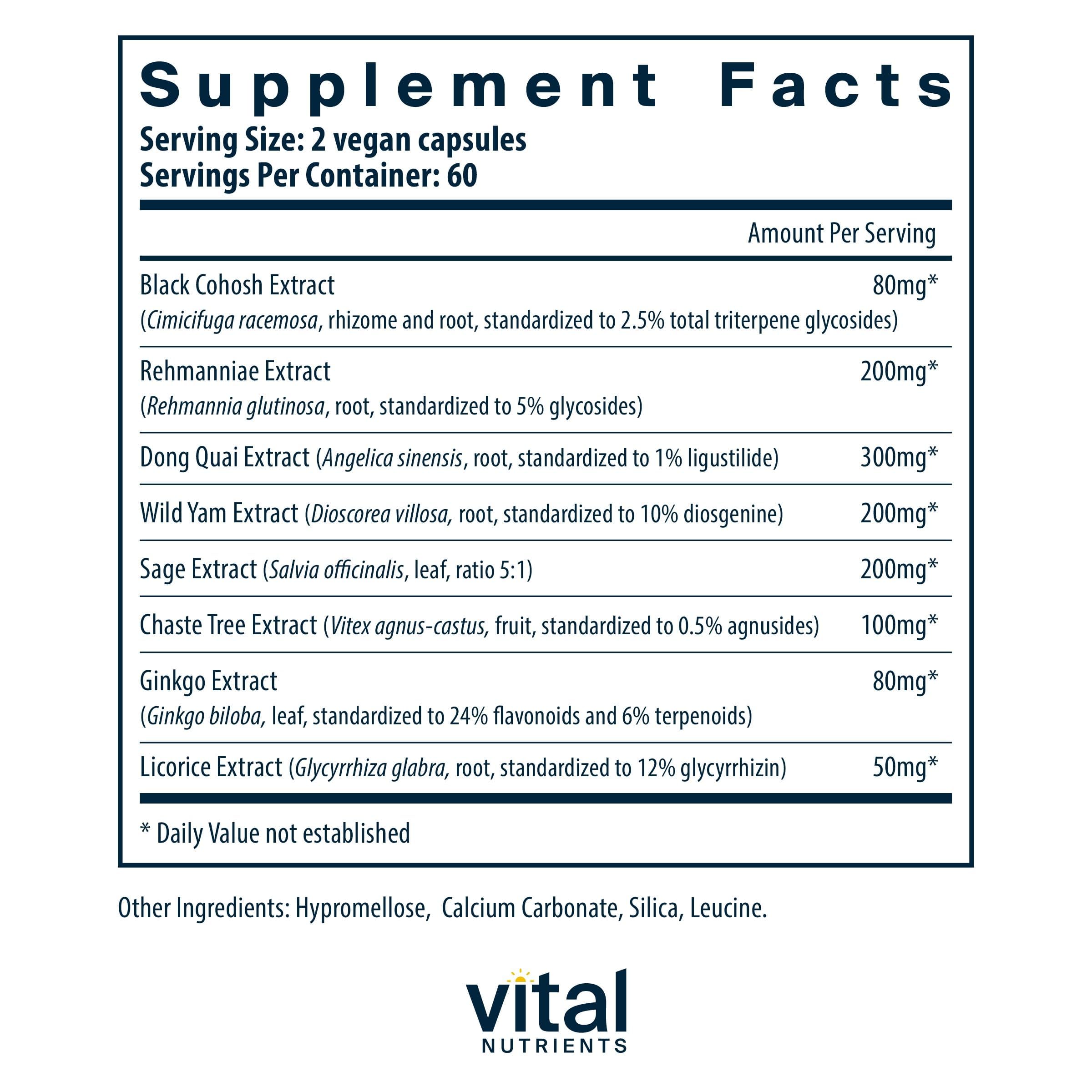 Vital Nutrients Menopause Support, 120 Capsules — Amazon image 2
