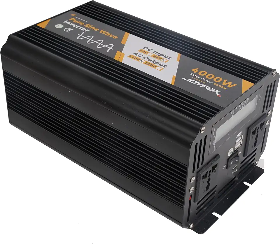 Joyfox Inversor Energia Onda Senoidal Pura 800W 1000W 2000W 2500W 4000W 12v / 24v Para 110v / 220v Usb Conversor Transformador Tensão (24v Para 120v 4000W Pico 8000w)