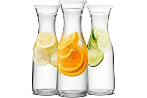 Kook Glass Water Carafe Pitchers with Lids: Your Perfect Beverage Dispensers for Every Occasion