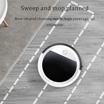 Robot Vacuum Cleaner 2-in-1 Sweep and mop Max Suction Power Super Slim Quiet Automatic Self-Charging Robotic Cleaners Cleans Hard Surface Floors and Carpets Easy Schedule Cleaning Red (Black)