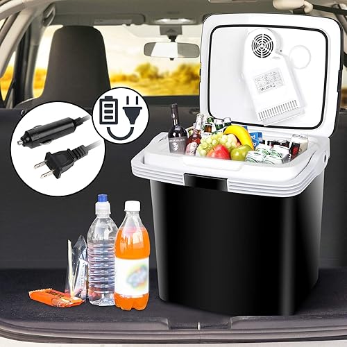 Miniatura 2 de ZenStyle Refrigerador y calentador de coche portátil de 26 cuartos de galón, refrigerador eléctrico con sistema termoeléctrico CACC, se adapta a