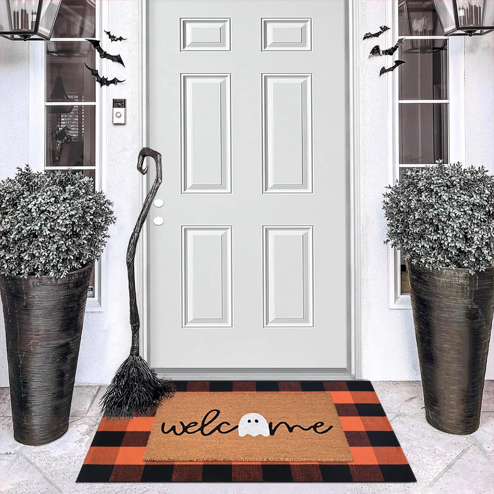 Amazon.com: Halloween Decor Doormat Combo Set, Welcome Ghost Coco