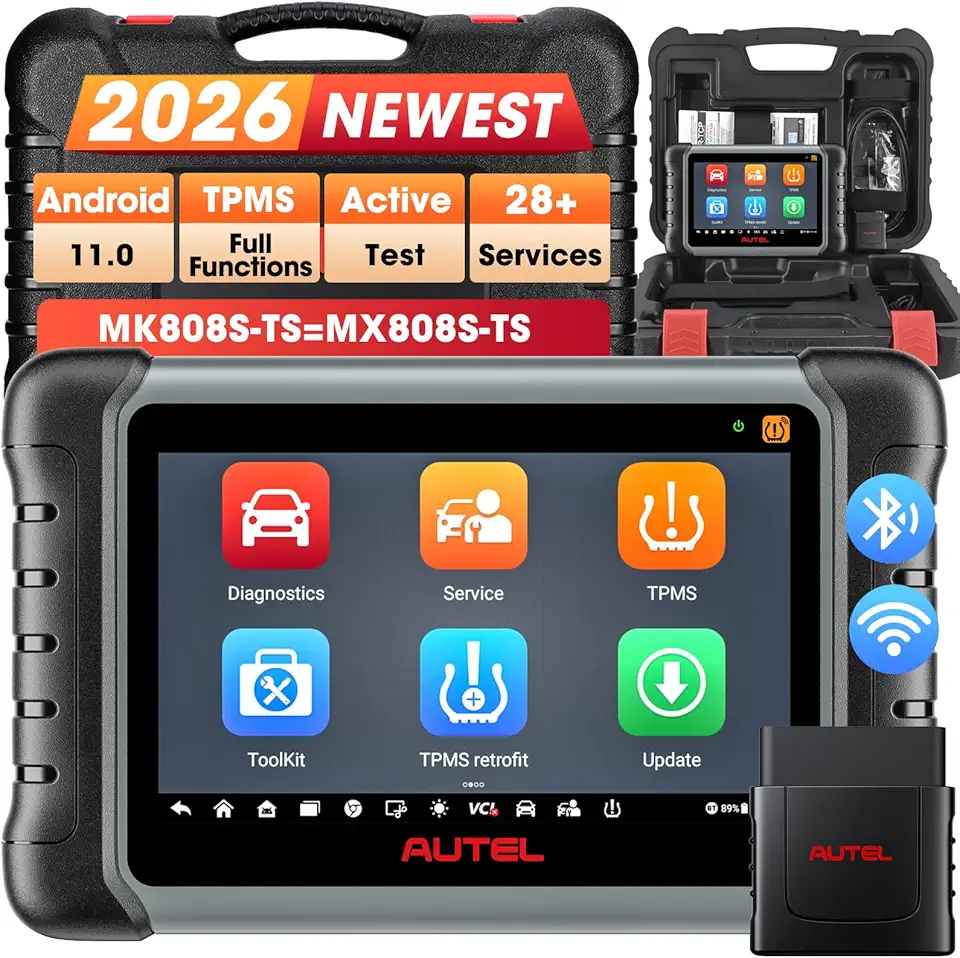 Autel Scanner MaxiCOM MK808S-TS, ferramenta completa de verificação/ativação/reaprendizagem TPMS 2024, igual ao MX808S-TS MK808Z-TS, serviço 28+, escaneamento completo do sistema BT, bidirecional,