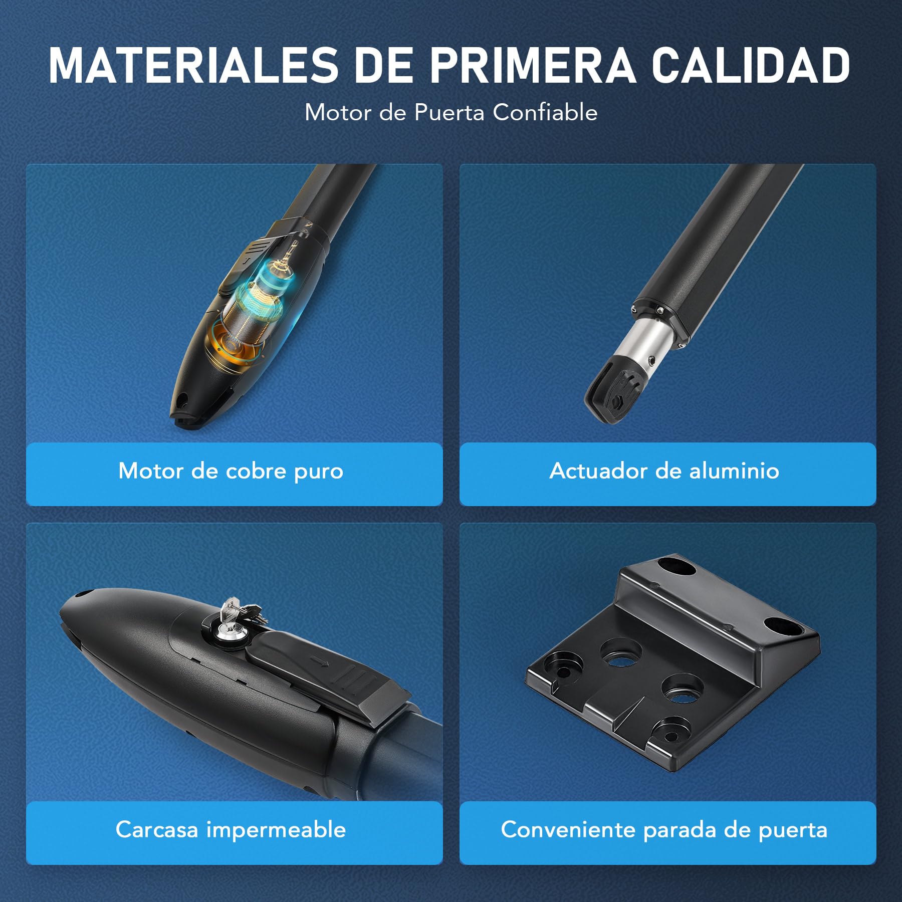 CO-Z Accionamiento automático de puerta batiente, 300 kg, con 2 mandos a distancia, 50 W