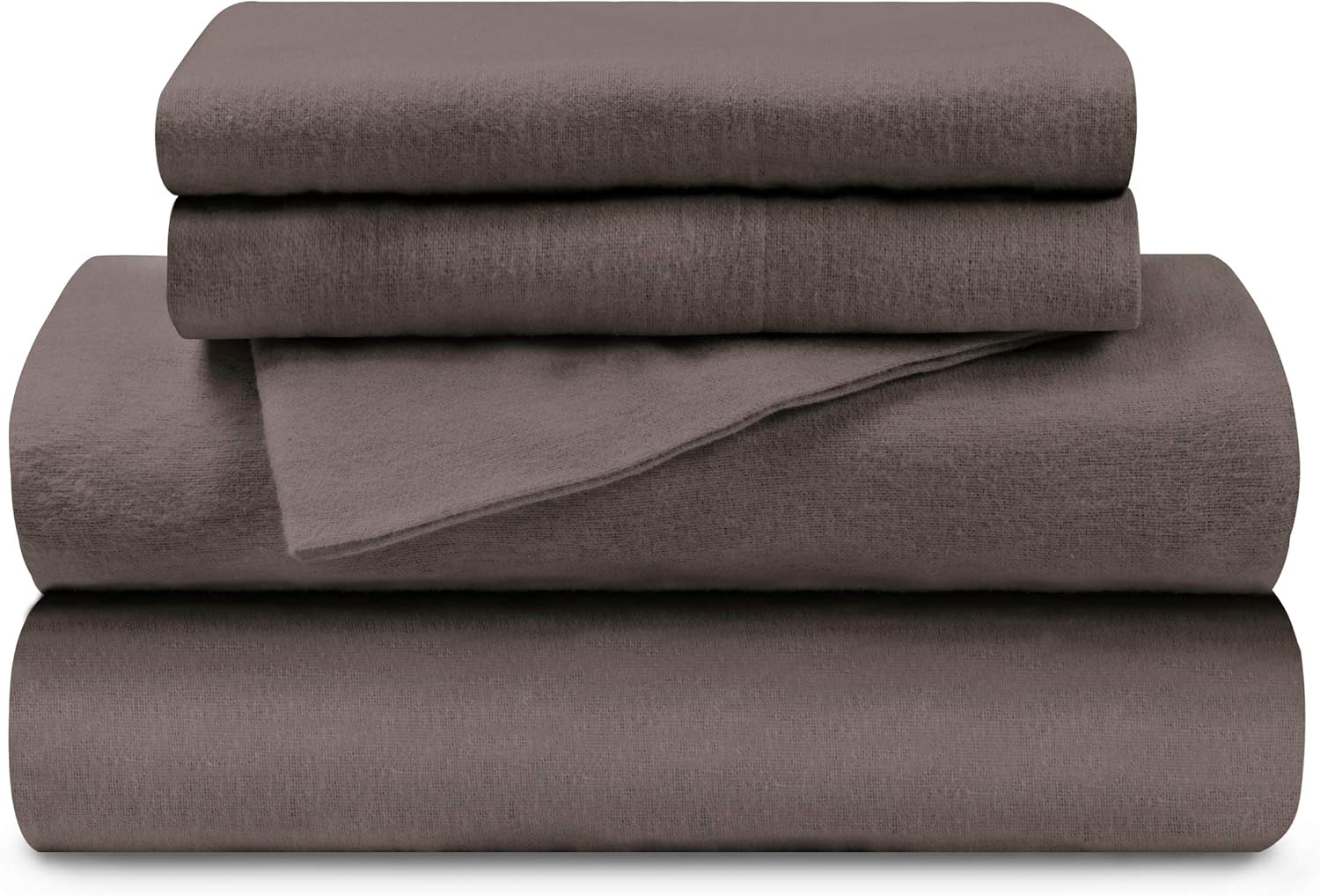 BNM Flannel Cotton Bed Sheet Set, Set Includes One Flat Sheet, One Fitted Sheet
