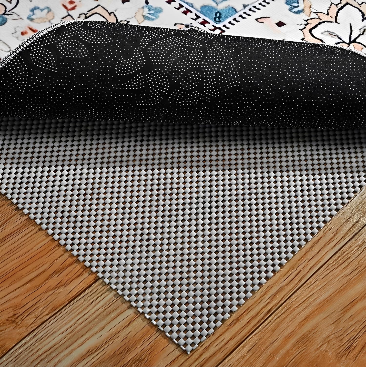 Non Slip Mat, Multipurpose PVC Anti Slip Rug Underlay, Waterproof Grip Mat Liner, Cut-to-Size Non Slip Matting for Rugs, Drawers, Shelves, Home & Office (Grey, 30cm x 300cm)