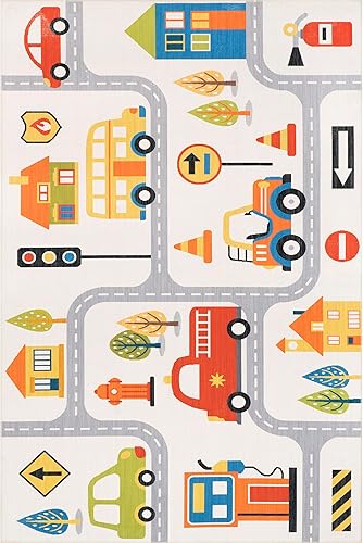 Miniatura 5 de nuLOOM SpinClean - Alfombra de área lavable a máquina, resistente a las manchas con parte trasera antideslizante, perfil bajo para sala de estar,