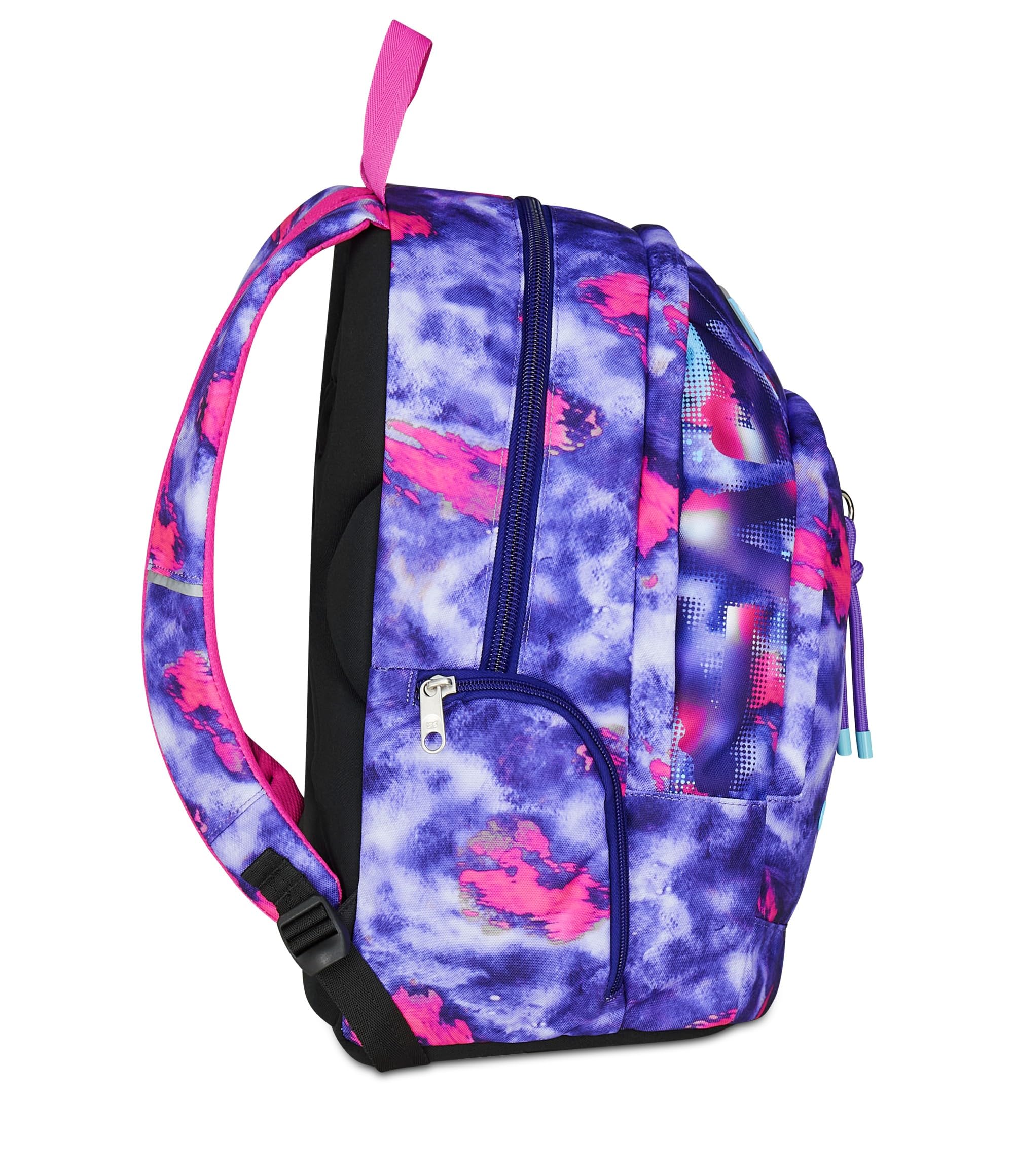 Seven Zaino Scuola Media Ragazza, Scuola Elementare, Dual, Scomparto PC, Tasca Borraccia, viola