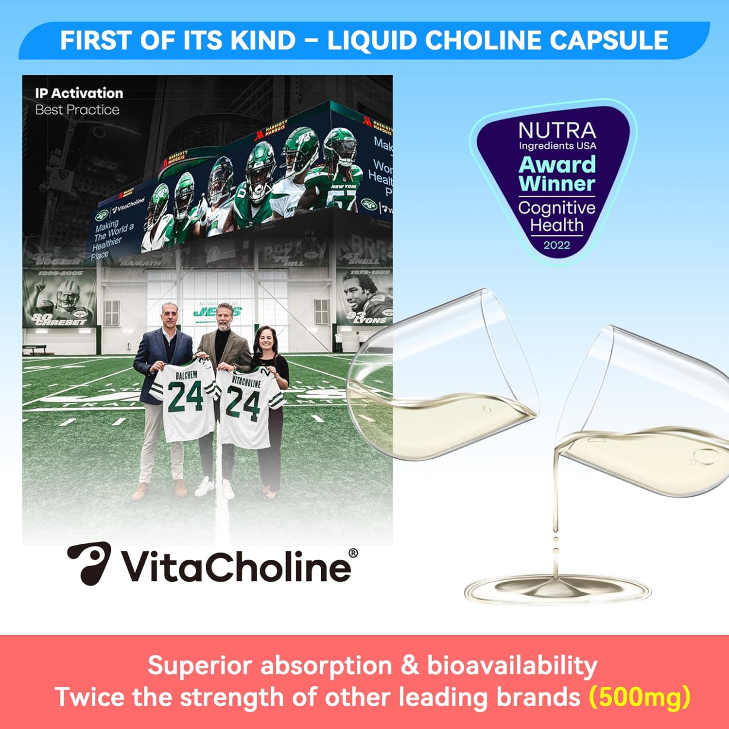 Award Winner -Clinically Dosed 500mg VitaCholine ® - 60 Caps - Liquid Choline Supplement –Support Pregnancy & Baby Brain & Liver Health LDL & HDL Level - Cognitive Health - Made in USA - Image 3