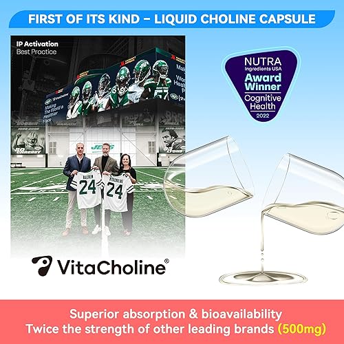 Miniatura 3 de Primer suplemento de colina líquida de 500 mg con VitaCholine - Ganador del premio a la salud cognitiva de Estados Unidos - Absorción superior -