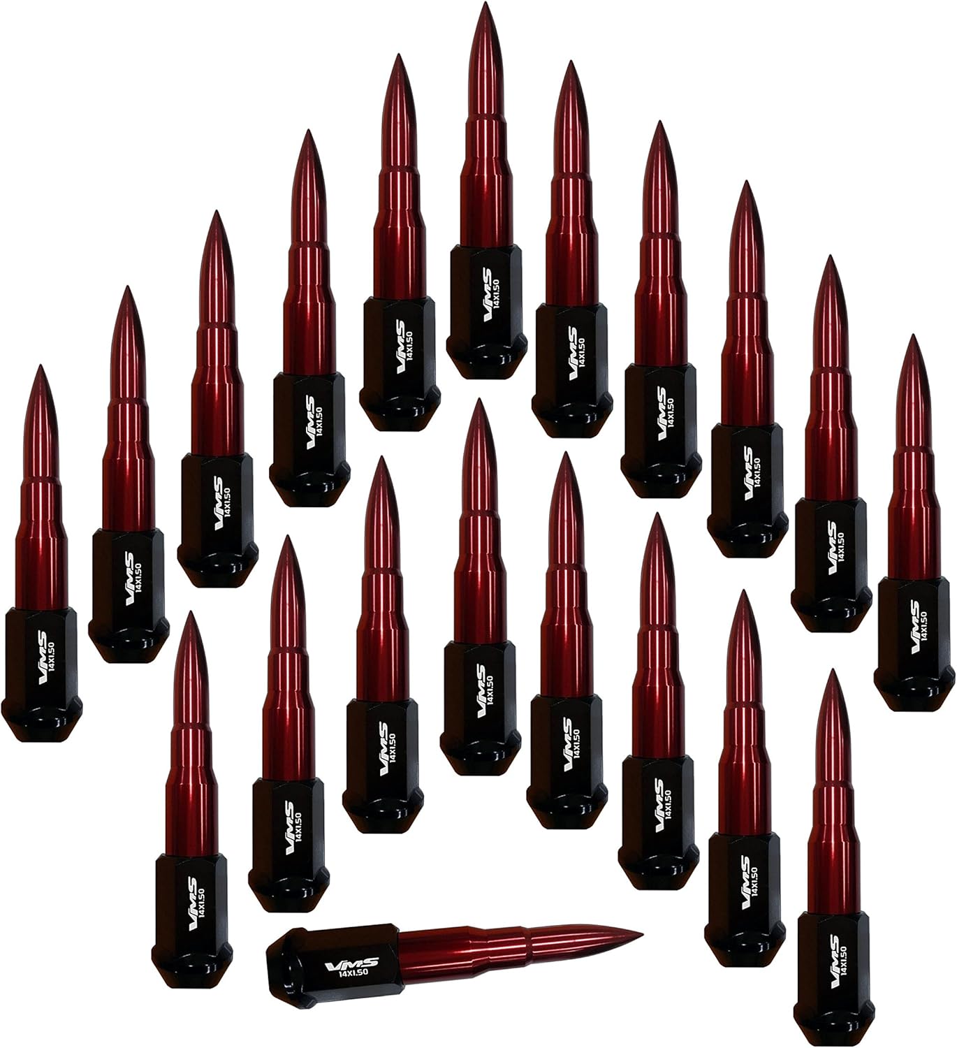 VMS Racing 14x1.5 20PC 112mm Cold Steel Lug Nuts