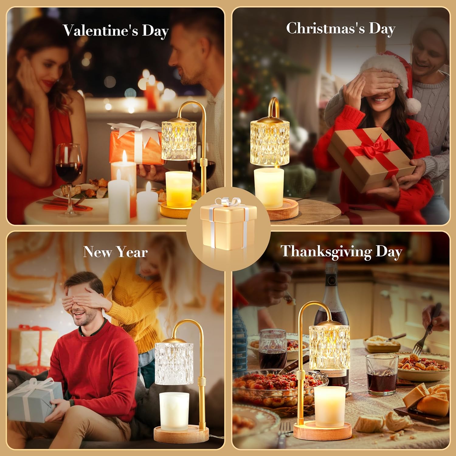 Dimmable Candle Warmer Lp with Timer, Height Adjustable Electric