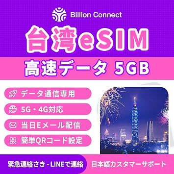 Taiwan eSIM no phone number; Usage guide included; Support via LINE; Easy setup