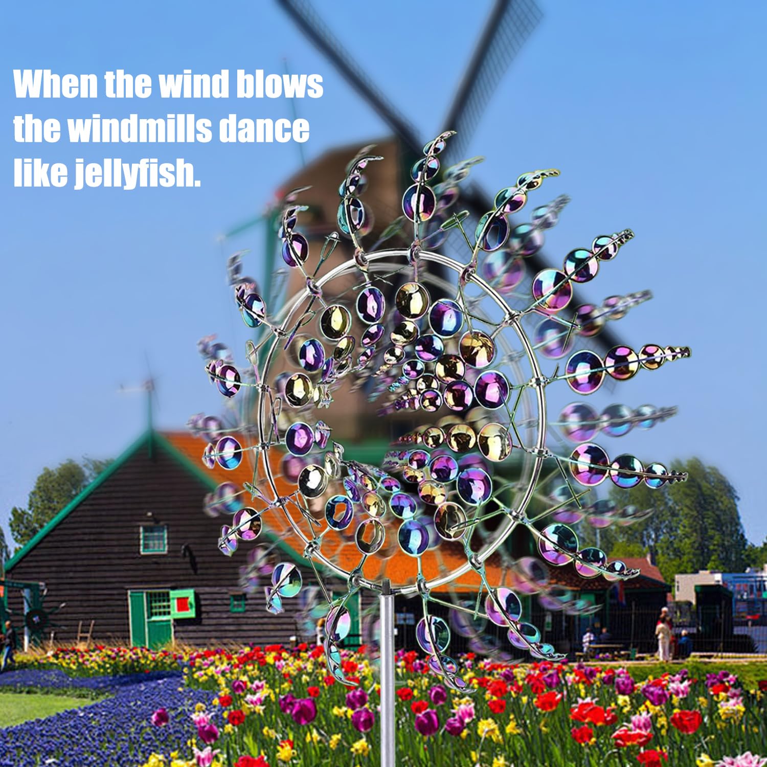 Einzigartige Und Magische Metall Windmühle, Magische Windmühle, Windbetriebene Kinetische Skulptur, Metall-Wind-Spinner, Me-Tall-Wind mühle, Einzigartige Me-Tall Wind mühle, für Patio Rasen, Garten