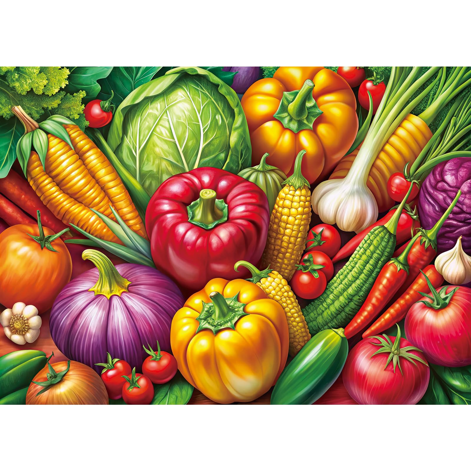 TangComplete - 500 Piece Jigsaw Puzzles for Adults, Impossible Hard Difficult Challenging Puzzles for Adults, Jigsaw Puzzles for Adults 500 Piece, Theme: Vegetable