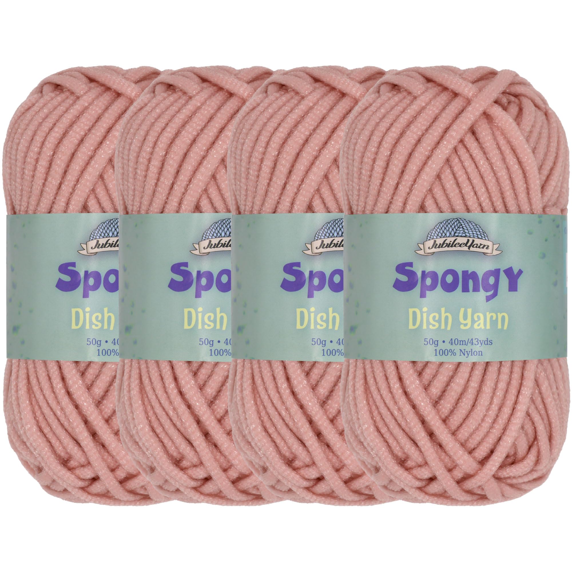 Ovillo esponjoso rosa 107 JubileeYarn lana para tejer ganchillo con 4 madejas de 50g
