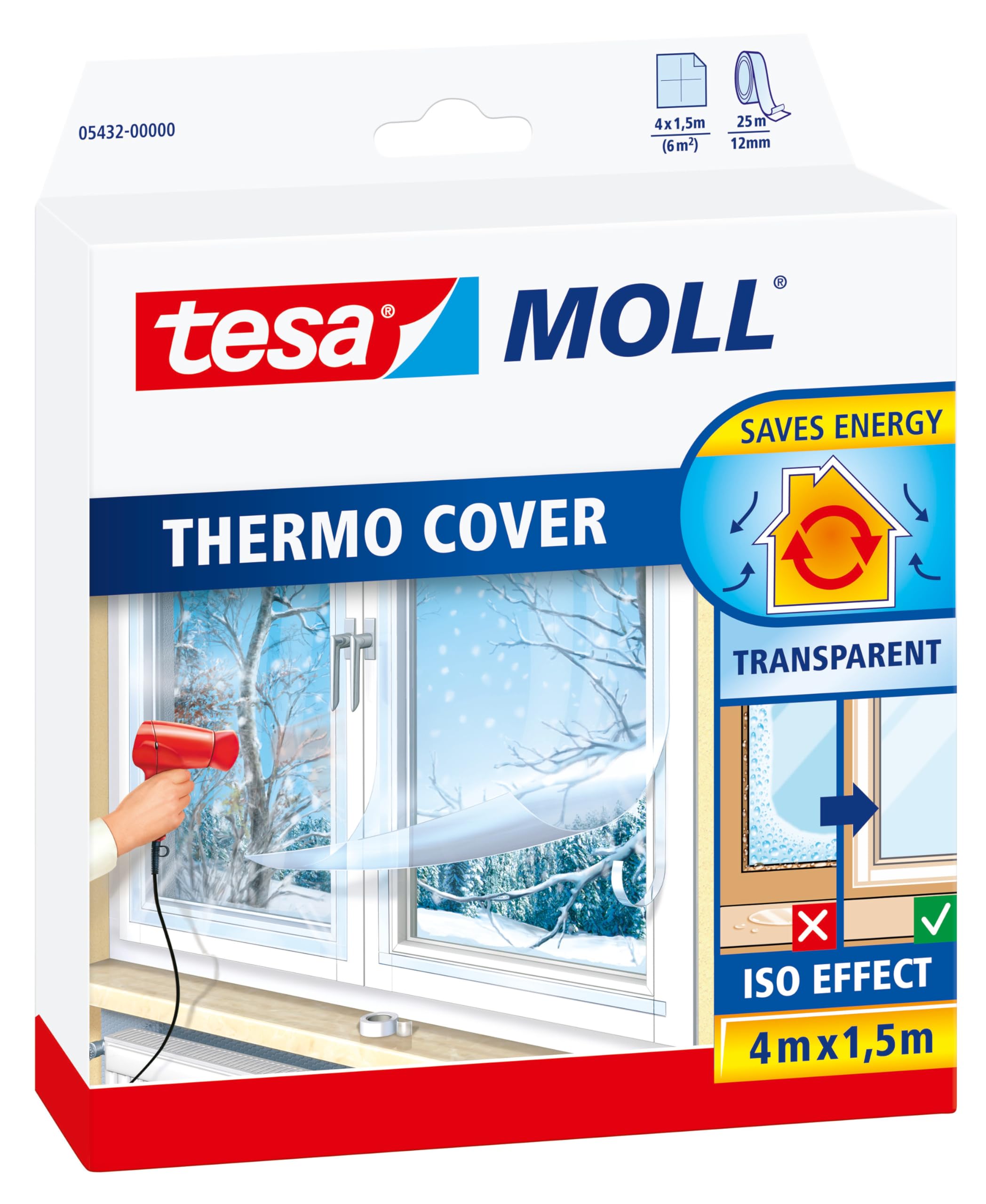 tesamoll Thermo Cover Fensterisolierfolie 4m x 1,​5m