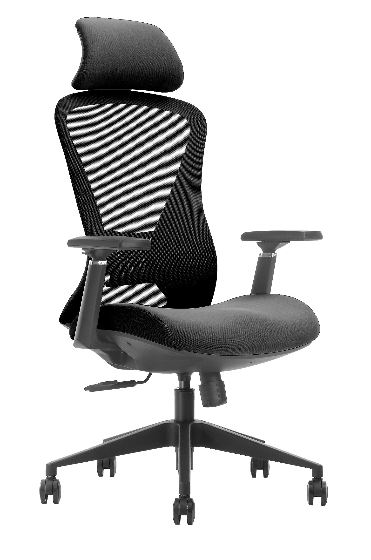 DeckUp Athena High Back Executive Mesh Office Chair (Black, BIFMA Certified,3 Years Warranty)