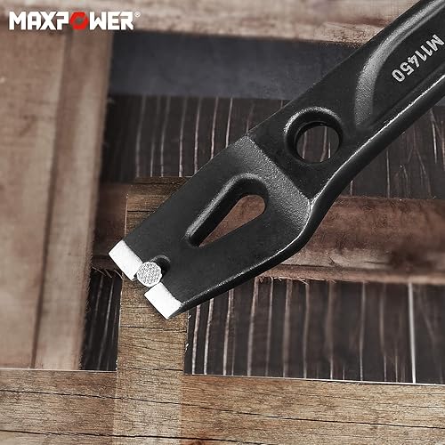 Miniatura 3 de MAXPOWER Llave ajustable de 12 pulgadas, llave de demolición multifuncional 3 en 1 con cara de martillo y barra de palanca de extremo funcional