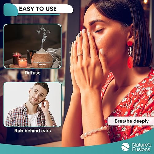 Miniatura 4 de Nature's Fusions Alivio del vértigo, mezcla de aceites esenciales para aliviar las náuseas de aceite de jengibre (0.5fl oz), alivio de mareos por