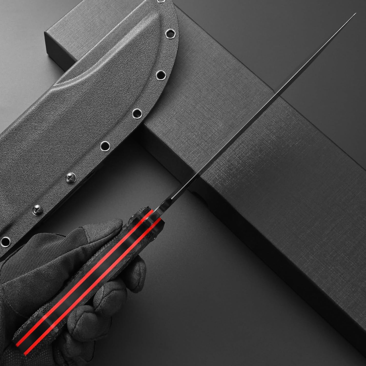 Eafengrow EF163 Fixed Blade Knife DC53 Steel Blade Micarta Handle Full Tang Heavy Duty Fix Knifes for Outdoor Camping Hunting