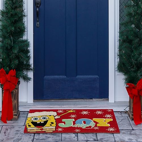 Miniatura 6 de Gertmenian Tapete de fibra de coco de Bob Esponja (paquete de 2) alfombrillas de bienvenida para puerta delantera y trasera, entrada de casa,