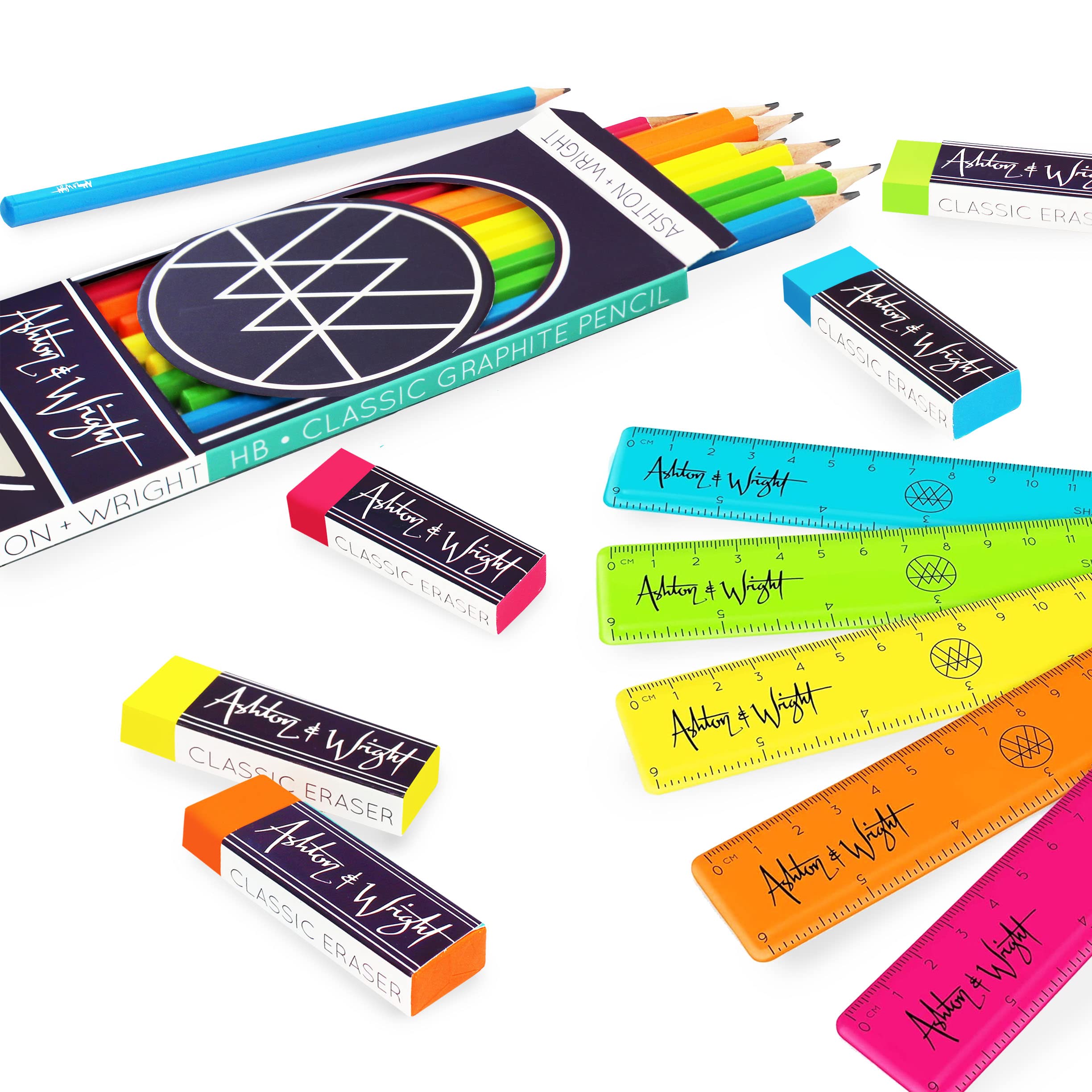 Ashton And Wright Matite HB In Grafite - Fusti Color Pastello, Confezione Da 5