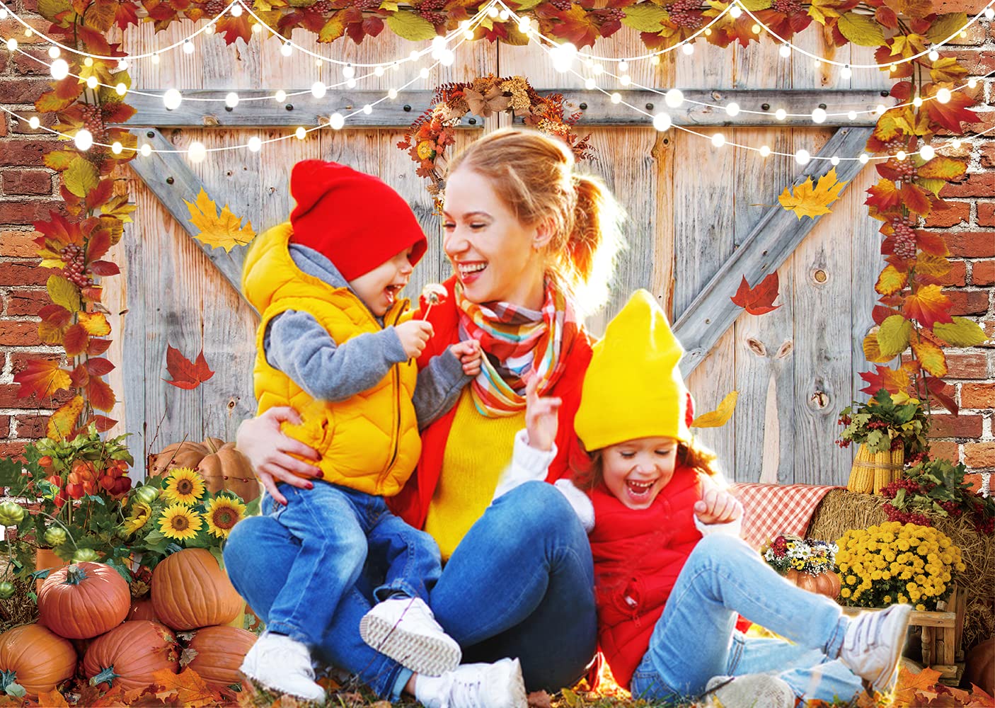 Thanksgiving Achtergrond Met Bladeren En Pompoen Op Een Oude Tafel