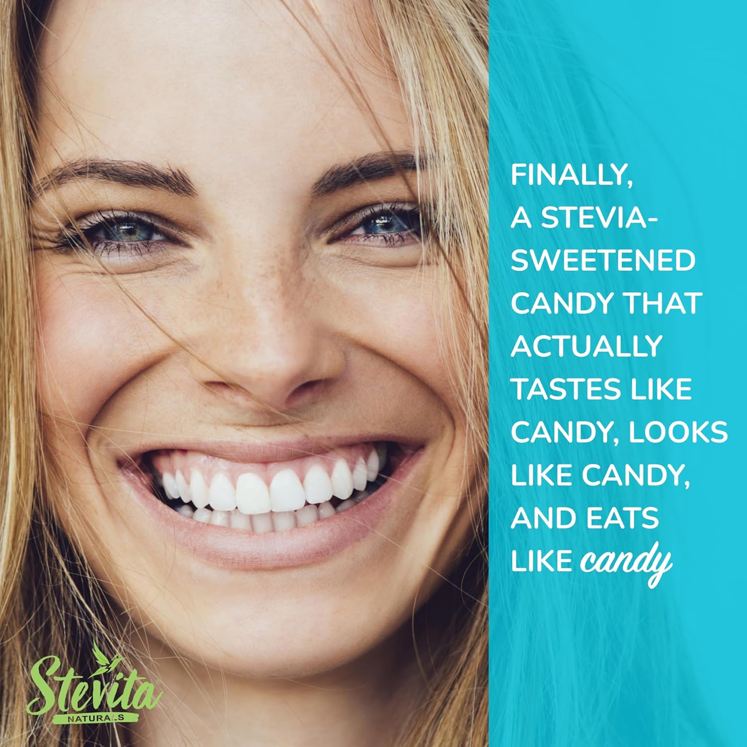 Stevita Hard Candy, Variety Pack - 4 Resealable Pouches - Strawberry, Cherry, Orange & Grape Flavors - Sugar & Aspartame Free - Naturally Flavored & Sweetened - Non-GMO, Gluten Free, Keto Friendly