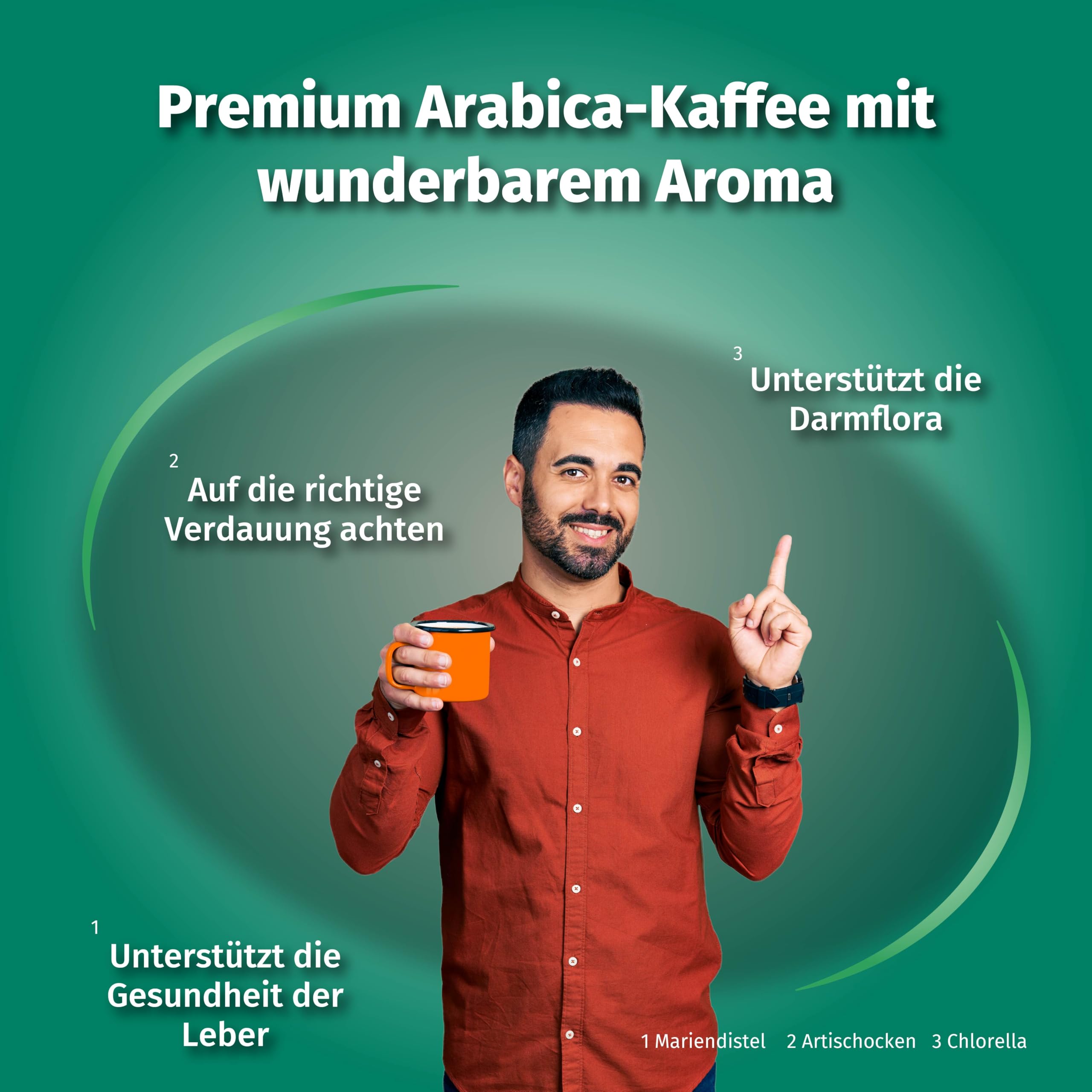 Nature's Finest Detox Coffee, Instant-Kaffee 625 g (5er Pack) | Instant-Kaffee (20 % Arabica) mit Chlorella, Mariendistel- & Artischockenextrakt - vegan, schnell aufgegossen