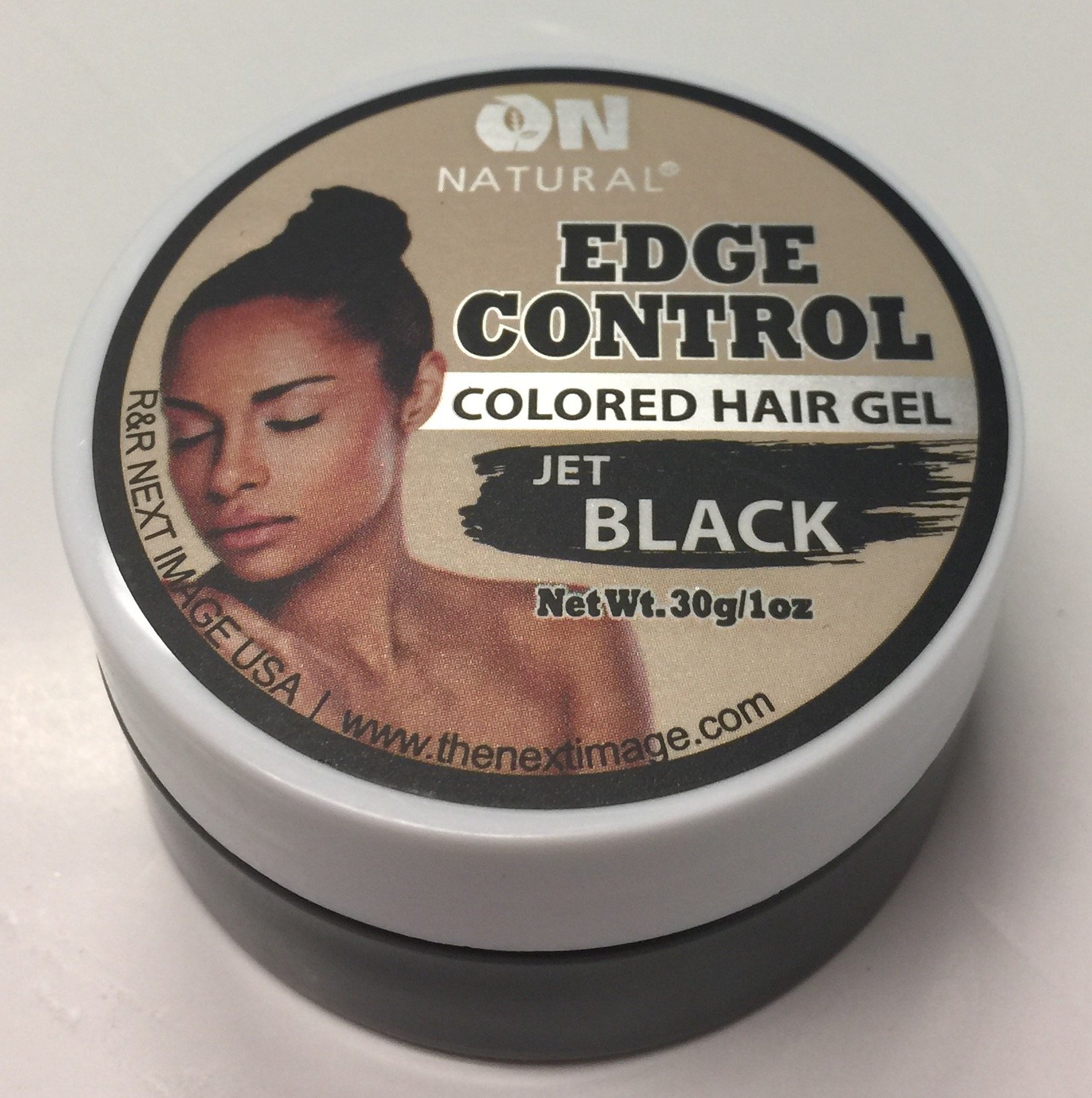 Edge Control Hair Colored Gel, Jet Black, 1 Ounce