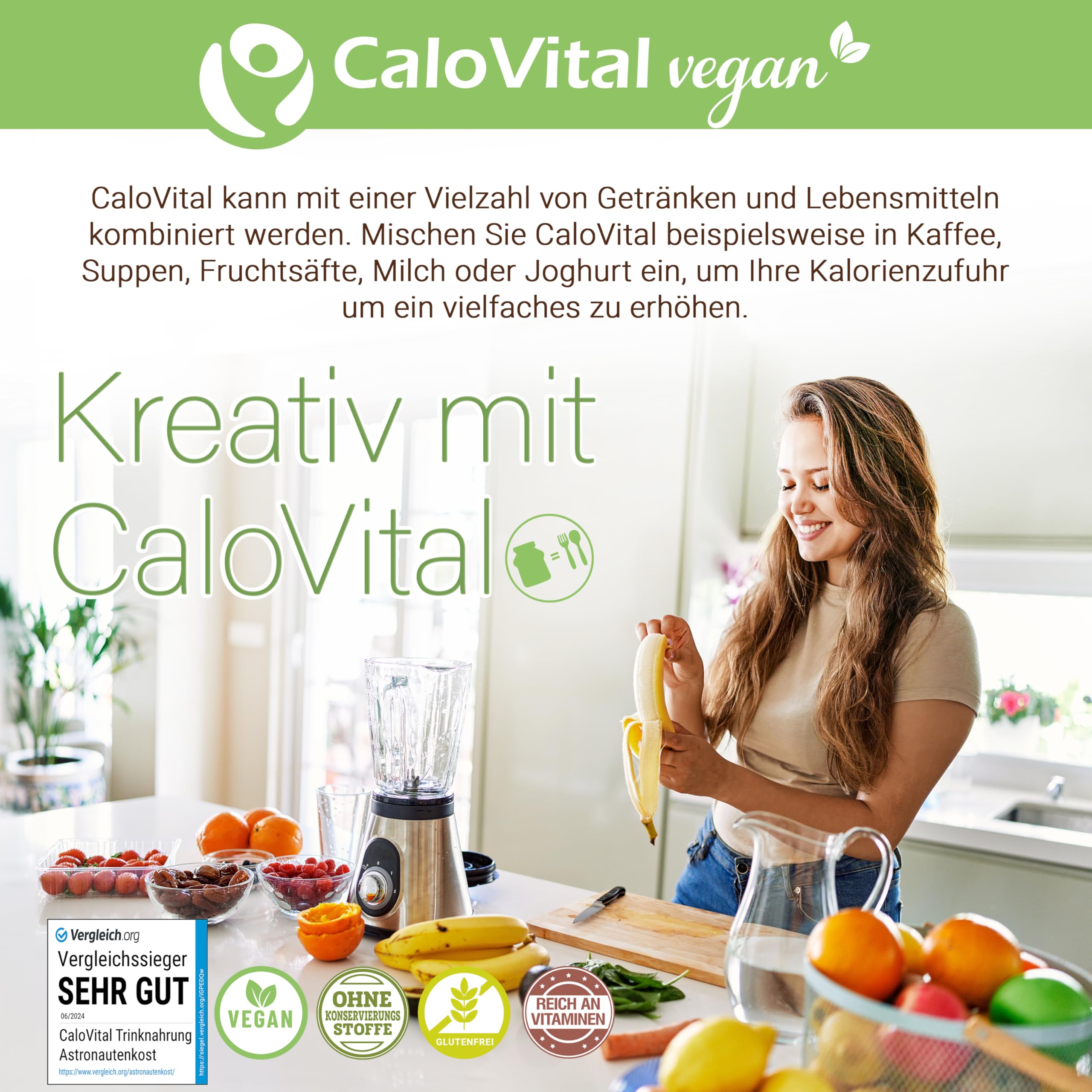 CaloVital Set risparmio di frullati calorici, vaniglia, fragola e cioccolato | Cibo vegano, cibo per astronauti con carboidrati, proteine, vitamine e minerali