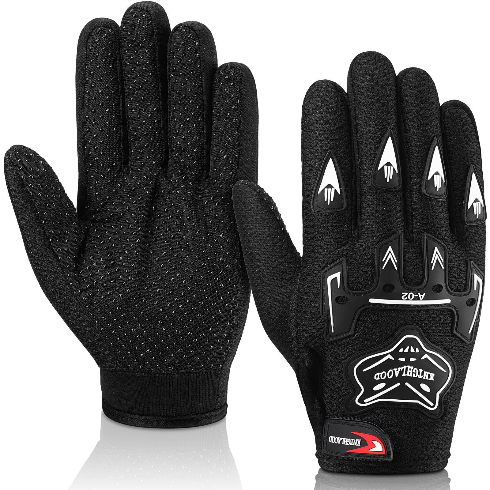 Frienda Motorcycle Gloves Riding Dirty Bike Gloves Racing Winter Power Sports Supplies for Riding Cycling Hiking Outdoor(Black,9.06 x 4.53 Inches)