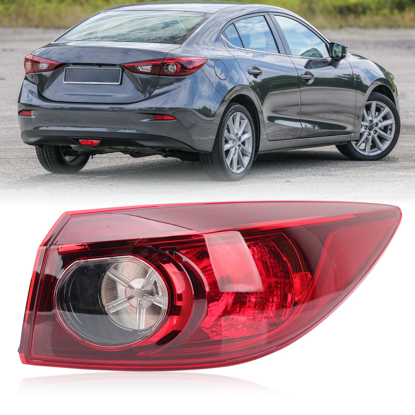 Photo 1 of MZORANGE Tail Light for 2014-2018 Mazda 3 Sedan (Right Passenger Side)
