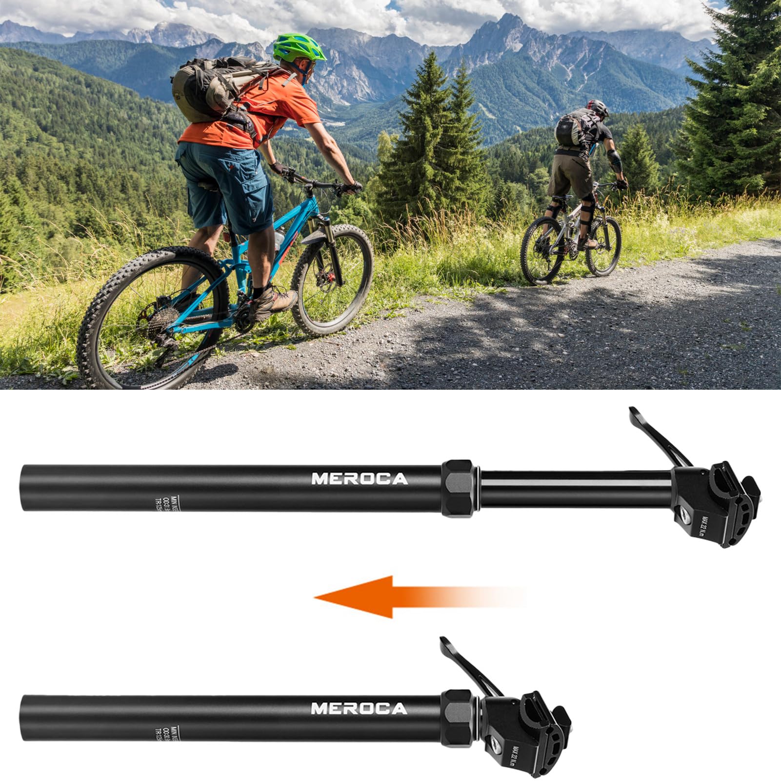 Dropper Sattelstütze,Absenkbare Sattelstütze,125 Mm Kabellose Aluminiumlegierung Mit Externer Führung,hydraulische Dropper Post Schnellverstellung,Fahrradzubehör Zum Reiten Für Radfahrer